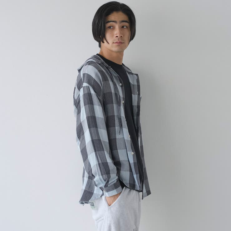 【WEB限定】POLO BCS（ポロ ビーシーエス）ガーゼチェックシャツパーカー | coen【men】 | 詳細画像11 
