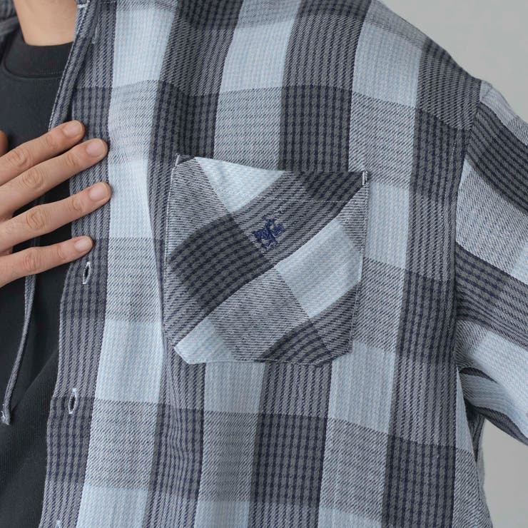 【WEB限定】POLO BCS（ポロ ビーシーエス）ガーゼチェックシャツパーカー | coen【men】 | 詳細画像14 