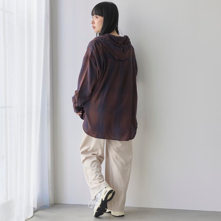 【WEB限定】POLO BCS（ポロ ビーシーエス）ガーゼチェックシャツパーカー | coen【men】 | 詳細画像3 