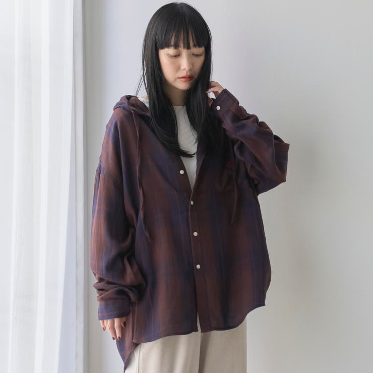 【WEB限定】POLO BCS（ポロ ビーシーエス）ガーゼチェックシャツパーカー | coen【men】 | 詳細画像4 
