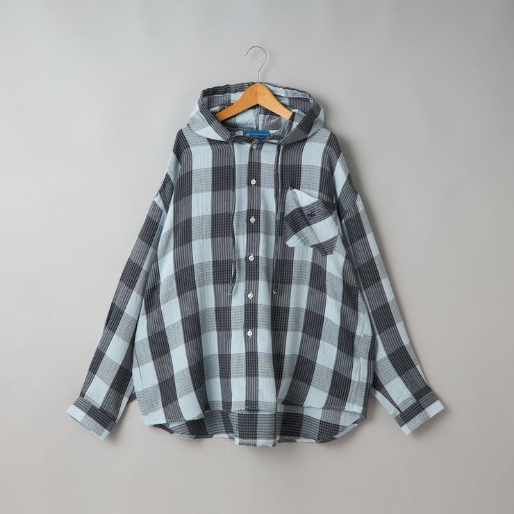 【WEB限定】POLO BCS（ポロ ビーシーエス）ガーゼチェックシャツパーカー | coen【men】 | 詳細画像24 