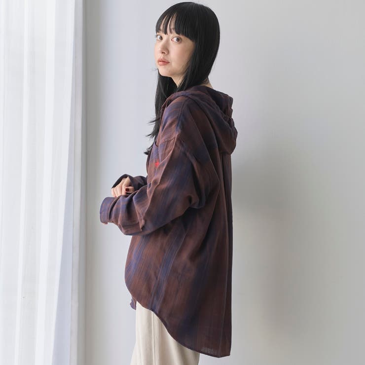 【WEB限定】POLO BCS（ポロ ビーシーエス）ガーゼチェックシャツパーカー | coen【men】 | 詳細画像5 