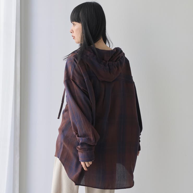 【WEB限定】POLO BCS（ポロ ビーシーエス）ガーゼチェックシャツパーカー | coen【men】 | 詳細画像6 