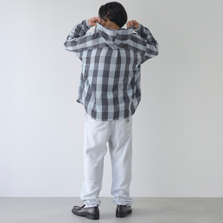 【WEB限定】POLO BCS（ポロ ビーシーエス）ガーゼチェックシャツパーカー | coen【men】 | 詳細画像9 