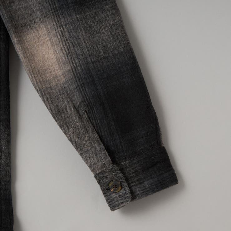 【WEB限定】POLO BCS 起毛シャギーチェックCPOシャツ（BLACK） | coen【men】 | 詳細画像4 