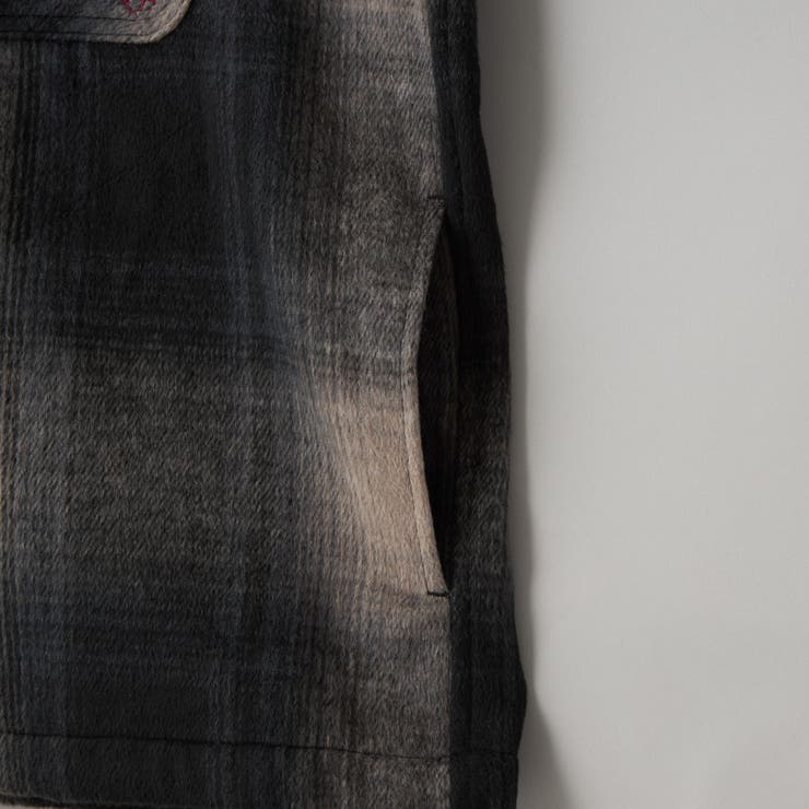 【WEB限定】POLO BCS 起毛シャギーチェックCPOシャツ（BLACK） | coen【men】 | 詳細画像6 