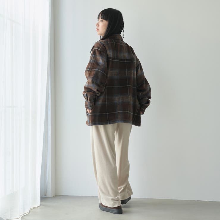 【WEB限定】POLO BCS 起毛シャギーチェックCPOシャツ（MOCA） | coen【men】 | 詳細画像3 