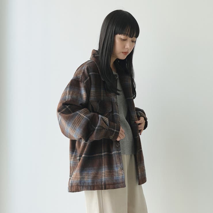 【WEB限定】POLO BCS 起毛シャギーチェックCPOシャツ（MOCA） | coen【men】 | 詳細画像5 