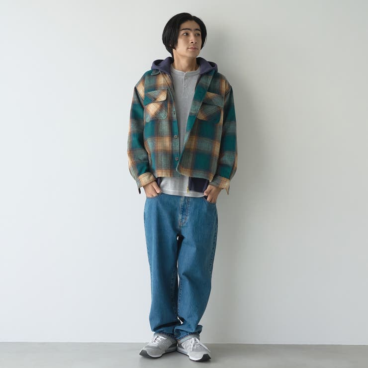 【WEB限定】POLO BCS 起毛シャギーチェックCPOシャツ（KELLY） | coen【men】 | 詳細画像2 