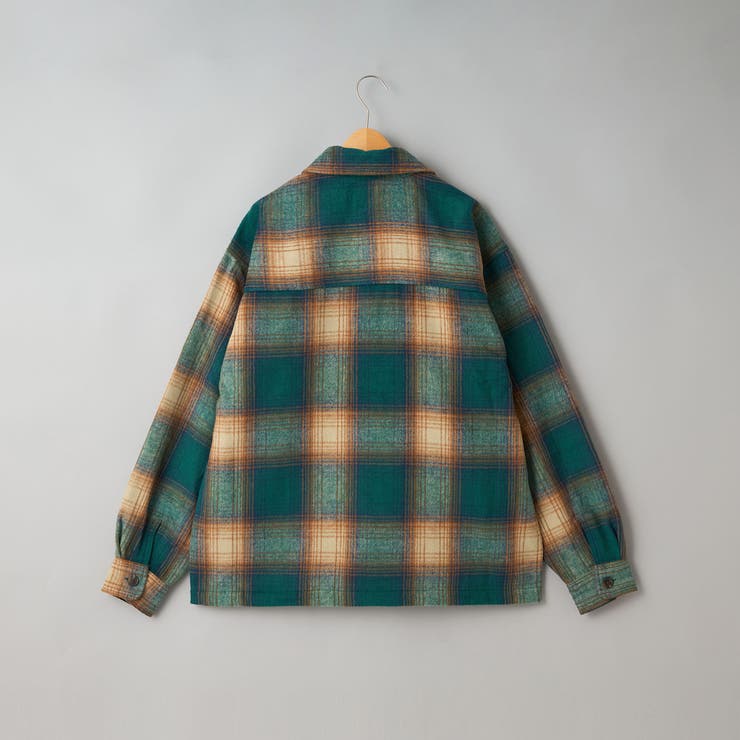 【WEB限定】POLO BCS 起毛シャギーチェックCPOシャツ（KELLY） | coen【men】 | 詳細画像10 
