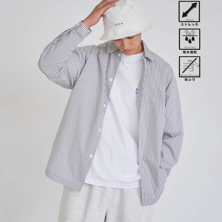 その他1 | 楽はおりシャツ【ストレッチ、吸水速乾、防シワ】 | coen【men】