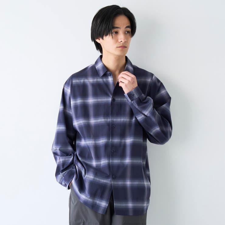楽はおりオンブレチェックシャツ【ストレッチ、防シワ】 | coen【men】 | 詳細画像11 