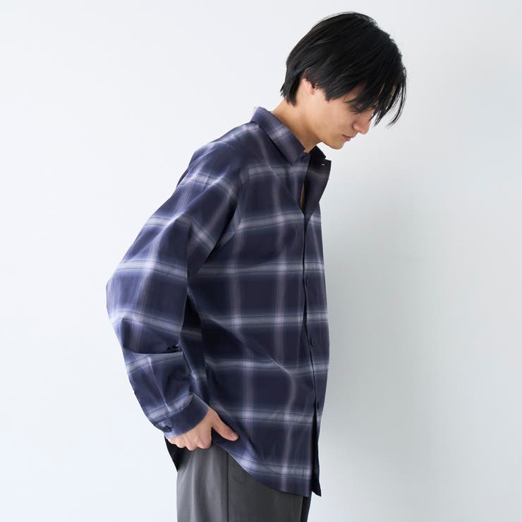 楽はおりオンブレチェックシャツ【ストレッチ、防シワ】 | coen【men】 | 詳細画像12 