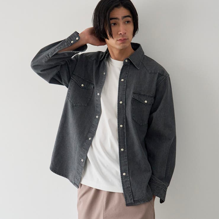 BLACK | デニムウエスタンシャツ | coen【men】