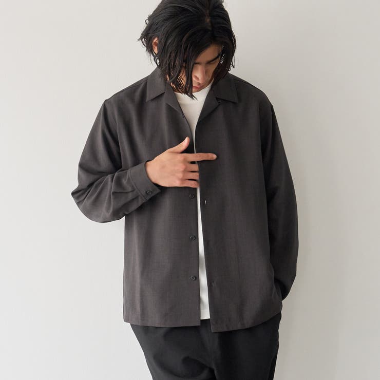 DK.GRAY | 【通気性、UVカット】リラックスオータム無地シャツ | coen【men】