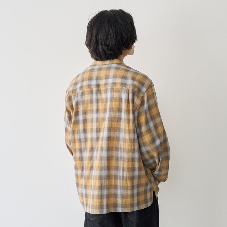 【通気性】リラックスオータムチェック長袖シャツ | coen【men】 | 詳細画像10 