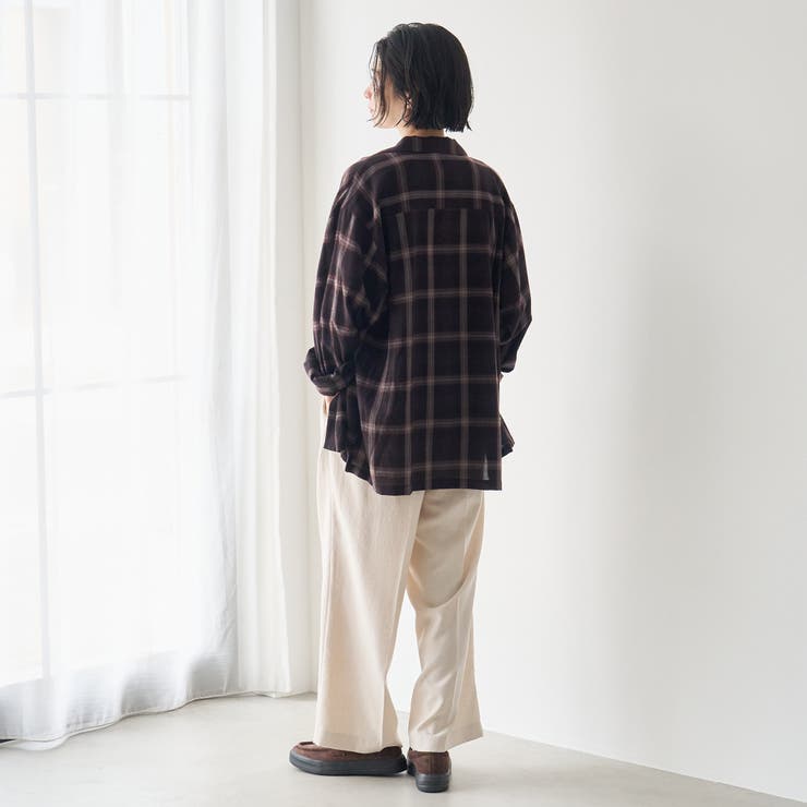 【通気性】リラックスオータムチェック長袖シャツ | coen【men】 | 詳細画像13 