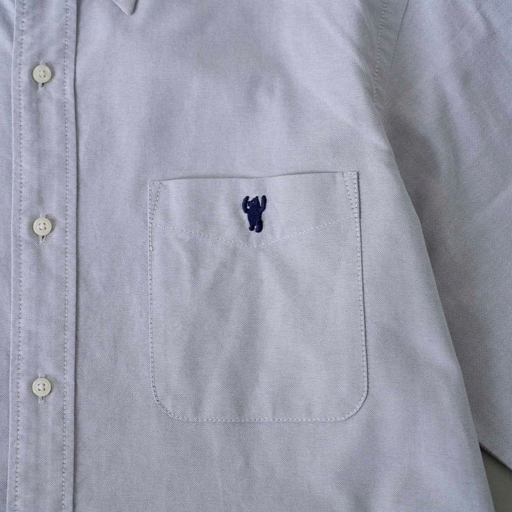ベア刺繍 ベーシックハイカウントオックスフォード ボタンダウンシャツ | coen【men】 | 詳細画像12 