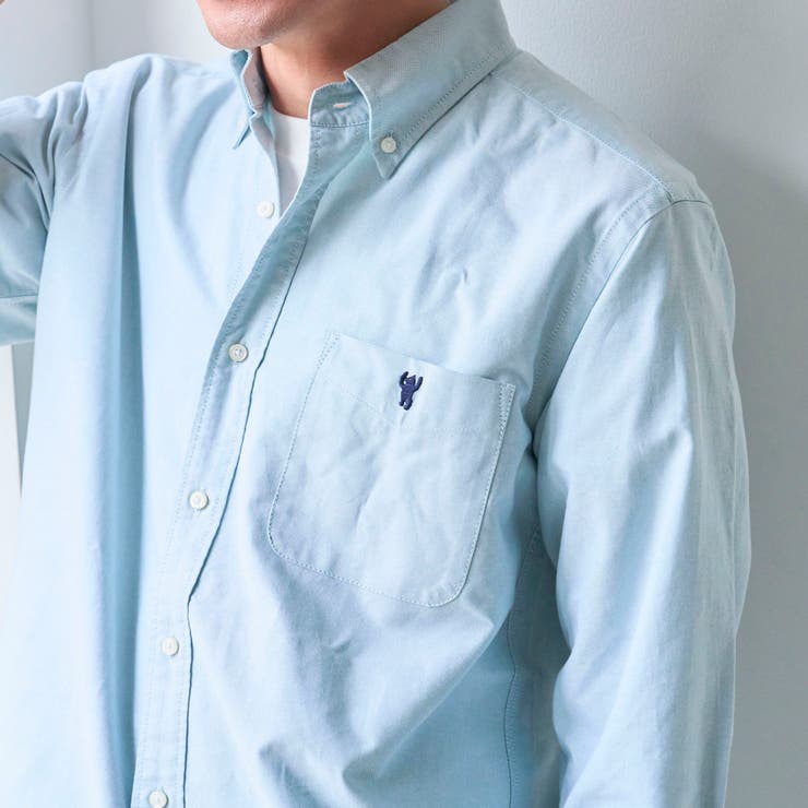 ベア刺繍 ベーシックハイカウントオックスフォード ボタンダウンシャツ | coen【men】 | 詳細画像17 
