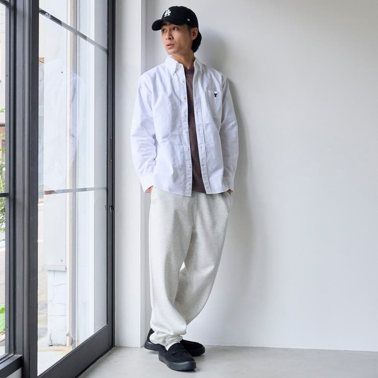ベア刺繍 ベーシックハイカウントオックスフォード ボタンダウンシャツ | coen【men】 | 詳細画像2 