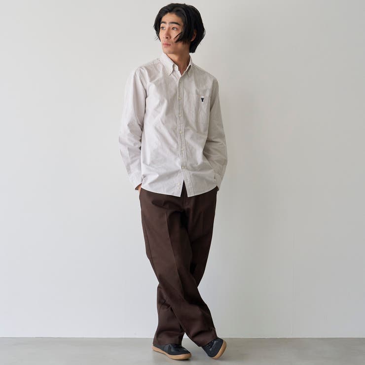 ベア刺繍 ベーシックハイカウントオックスフォード ボタンダウンシャツ | coen【men】 | 詳細画像33 