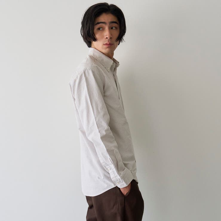 ベア刺繍 ベーシックハイカウントオックスフォード ボタンダウンシャツ | coen【men】 | 詳細画像36 
