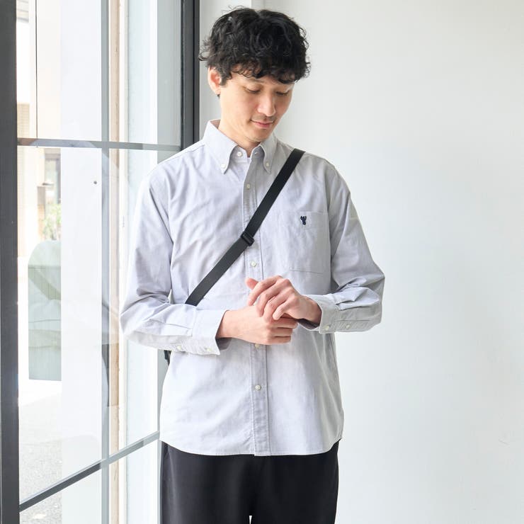 ベア刺繍 ベーシックハイカウントオックスフォード ボタンダウンシャツ | coen【men】 | 詳細画像9 