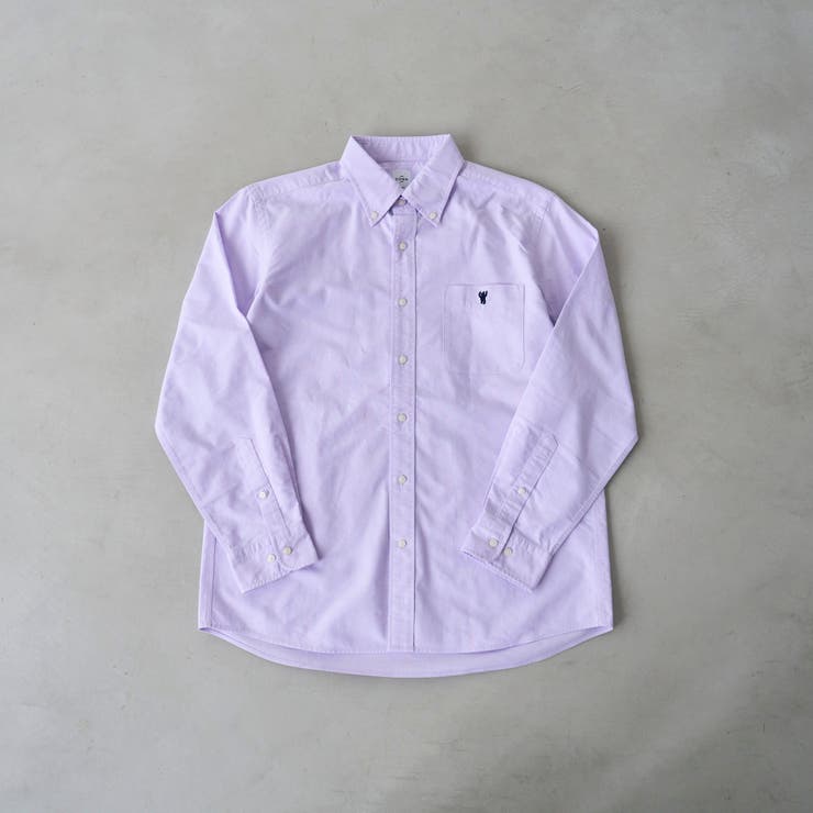 LILAC | ベア刺繍 ベーシックハイカウントオックスフォード ボタンダウンシャツ | coen【men】