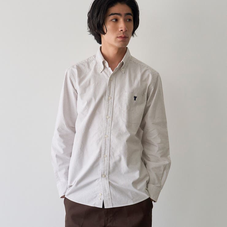 その他2 | ベア刺繍 ベーシックハイカウントオックスフォード ボタンダウンシャツ | coen【men】