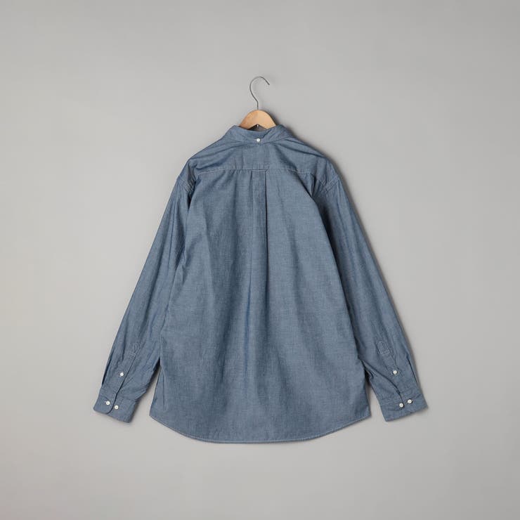 ワンポイントベア刺繍 ボタンダウンシャンブレーシャツ | coen【men】 | 詳細画像10 