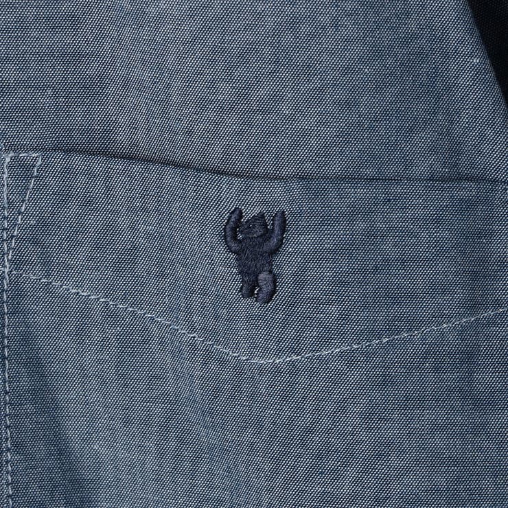 ワンポイントベア刺繍 ボタンダウンシャンブレーシャツ | coen【men】 | 詳細画像14 