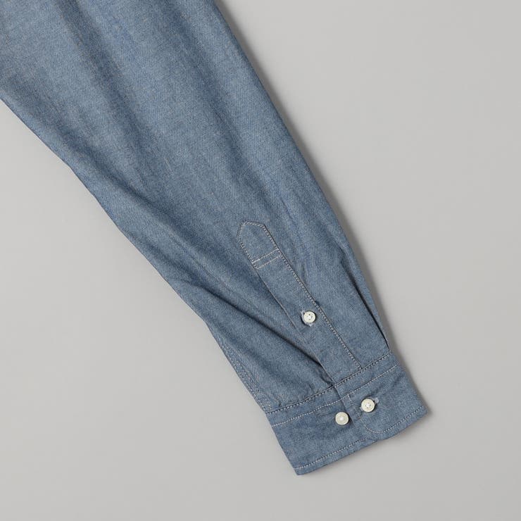 ワンポイントベア刺繍 ボタンダウンシャンブレーシャツ | coen【men】 | 詳細画像15 