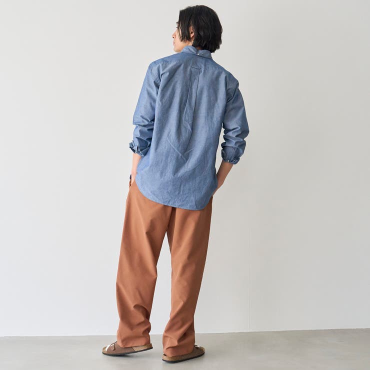 ワンポイントベア刺繍 ボタンダウンシャンブレーシャツ | coen【men】 | 詳細画像4 