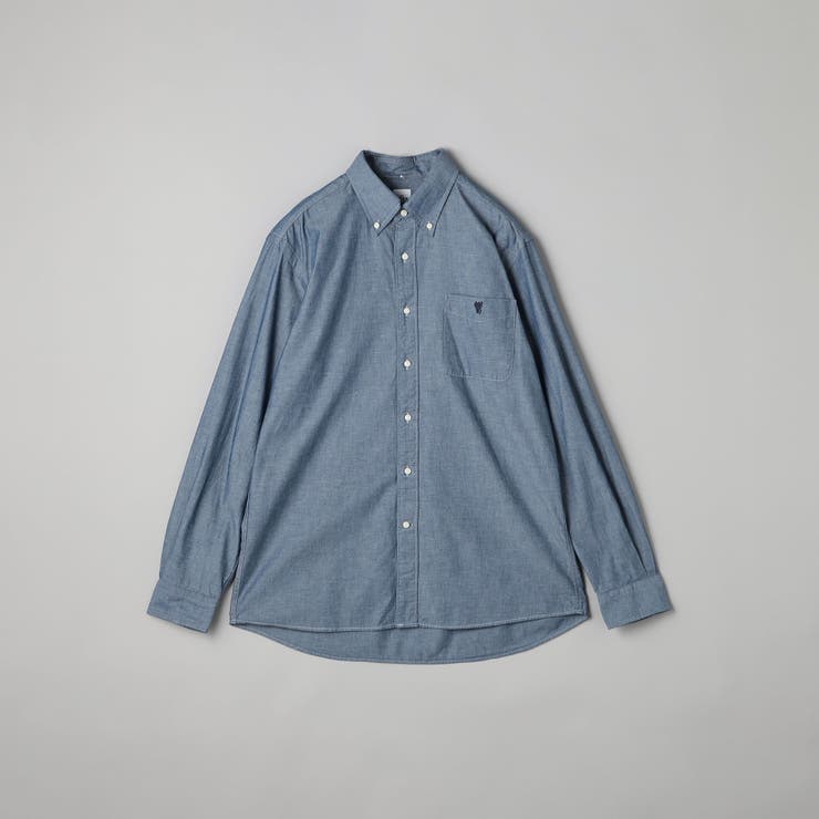 ワンポイントベア刺繍 ボタンダウンシャンブレーシャツ | coen【men】 | 詳細画像9 
