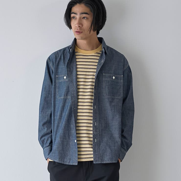 COBALT | ベーシックシャンブレーワークシャツ | coen【men】