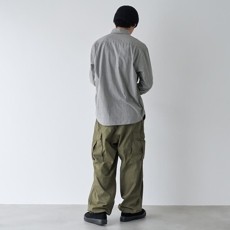 小柄チェックコットン長袖シャツ | coen【men】 | 詳細画像4 