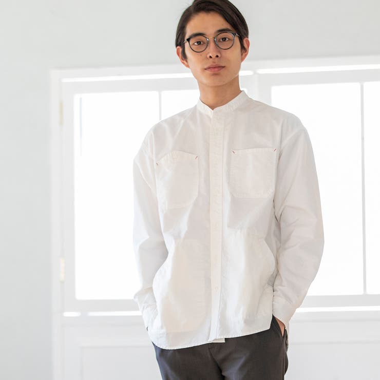 バンドカラーワークシャツジャケット[品番：COEW0001258]｜coen  OUTLET（コーエンアウトレット）のメンズファッション通販｜SHOPLIST（ショップリスト）