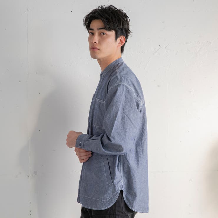 バンドカラーワークシャツジャケット[品番：COEW0001258]｜coen  OUTLET（コーエンアウトレット）のメンズファッション通販｜SHOPLIST（ショップリスト）