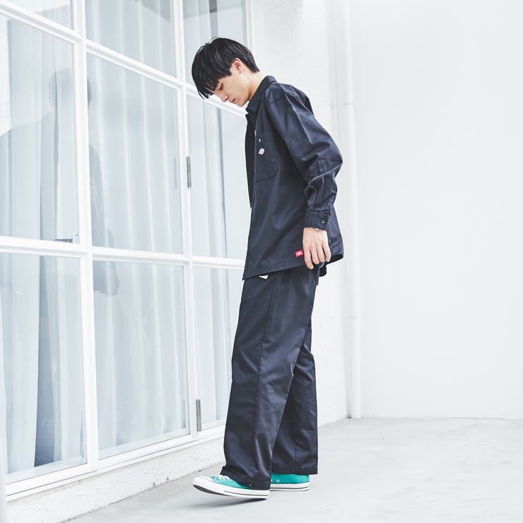 BLACK】Dickies(ディッキーズ)100th別注ワークシャツ(セットアップ対応