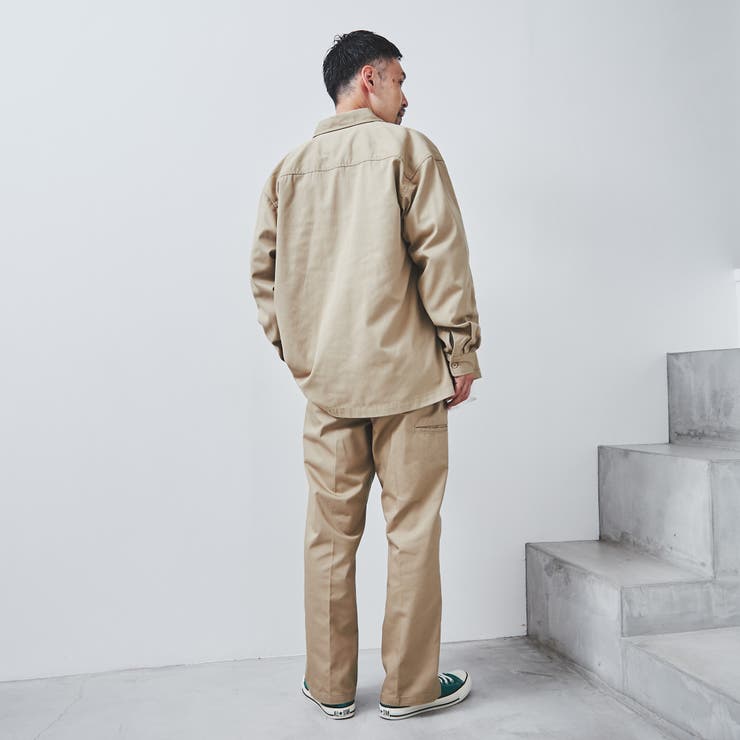 BEIGE】Dickies(ディッキーズ)100th別注ワークシャツ(セットアップ対応