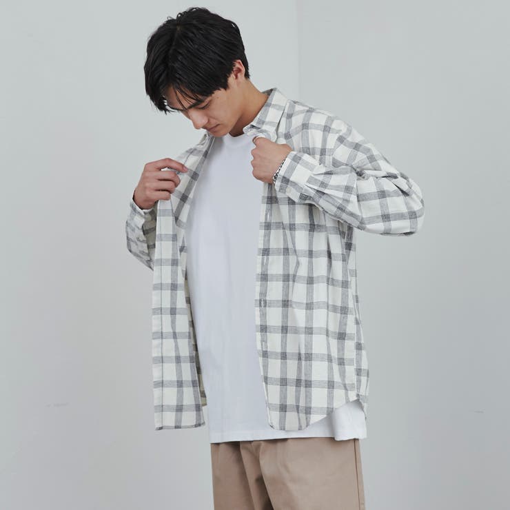 ARMEN レギュラーカラーシャツ グレー - トップス