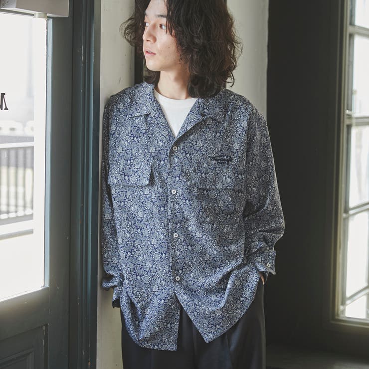 TOWNCRAFT（タウンクラフト）別注ペイズリーオープンカラーシャツ[品番