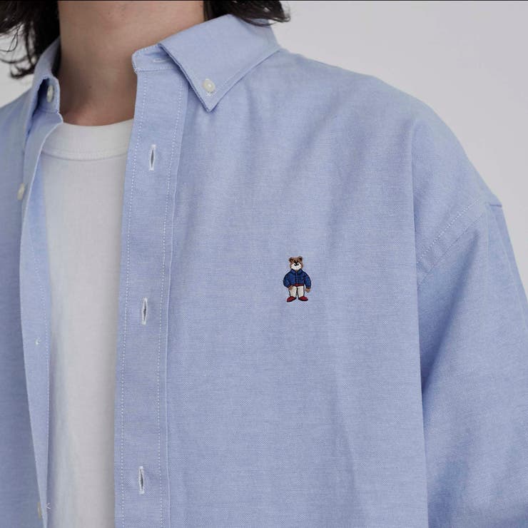 ワンポイントベア刺繍レギュラーカラーシャツ | coen【men】 | 詳細画像10 