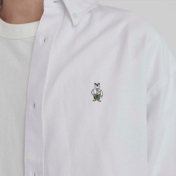 ワンポイントベア刺繍レギュラーカラーシャツ | coen【men】 | 詳細画像4 
