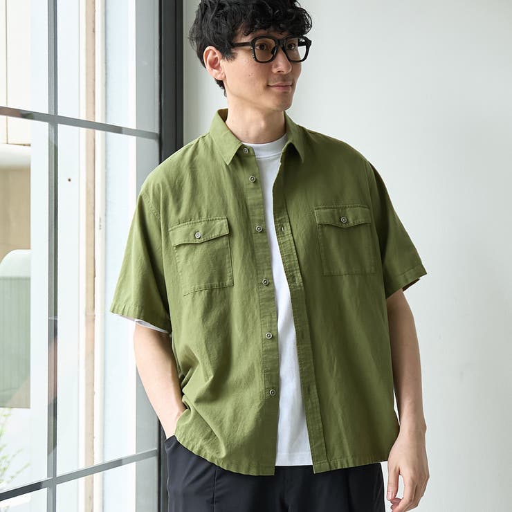 ＜父の日ギフトにもおすすめ＞綿麻リラックスシャツ | coen【men】 | 詳細画像21 