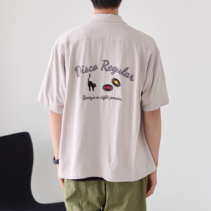 Sarry Cat刺繍レーヨンシャツ（ナチュラル） | coen【men】 | 詳細画像11 