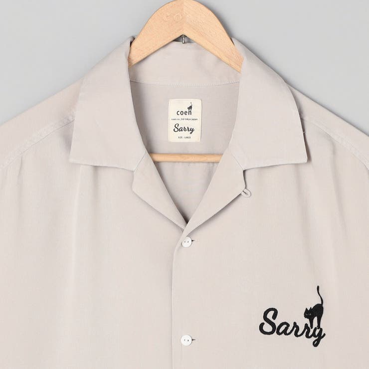Sarry Cat刺繍レーヨンシャツ（ナチュラル） | coen【men】 | 詳細画像15 