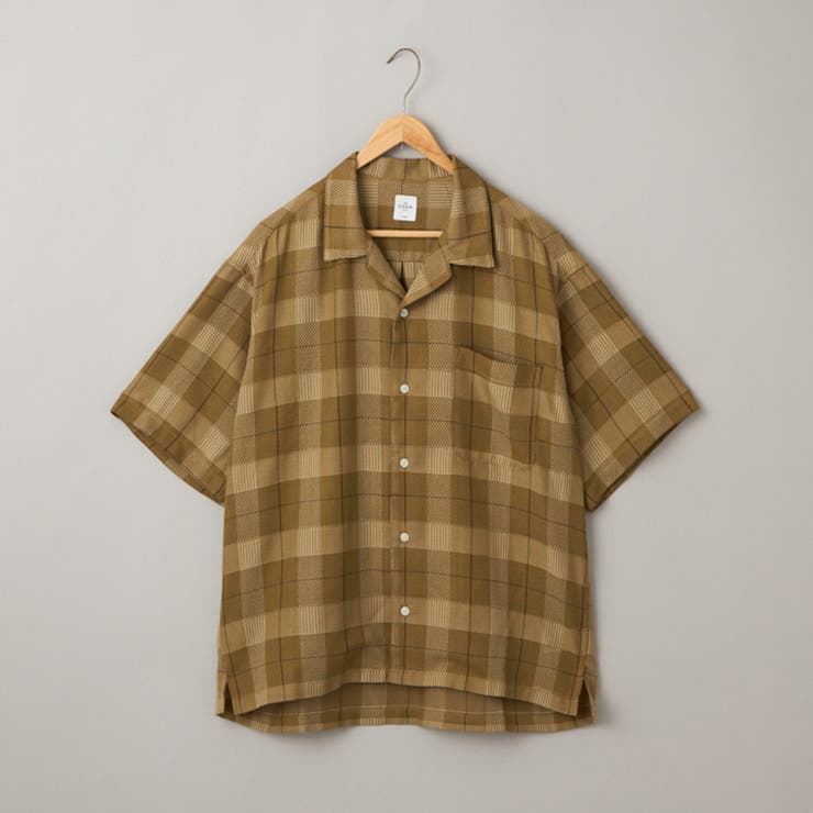 BEIGE | 絡み織りチェックシャツ | coen【men】