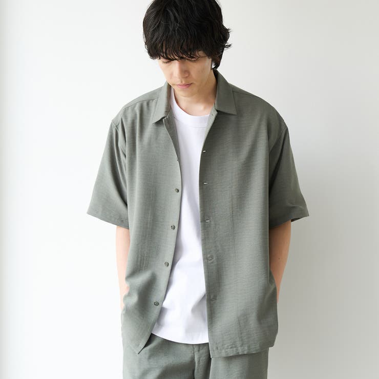 OLIVE | リネンライクリラックスシャツ【UVカット】 | coen【men】