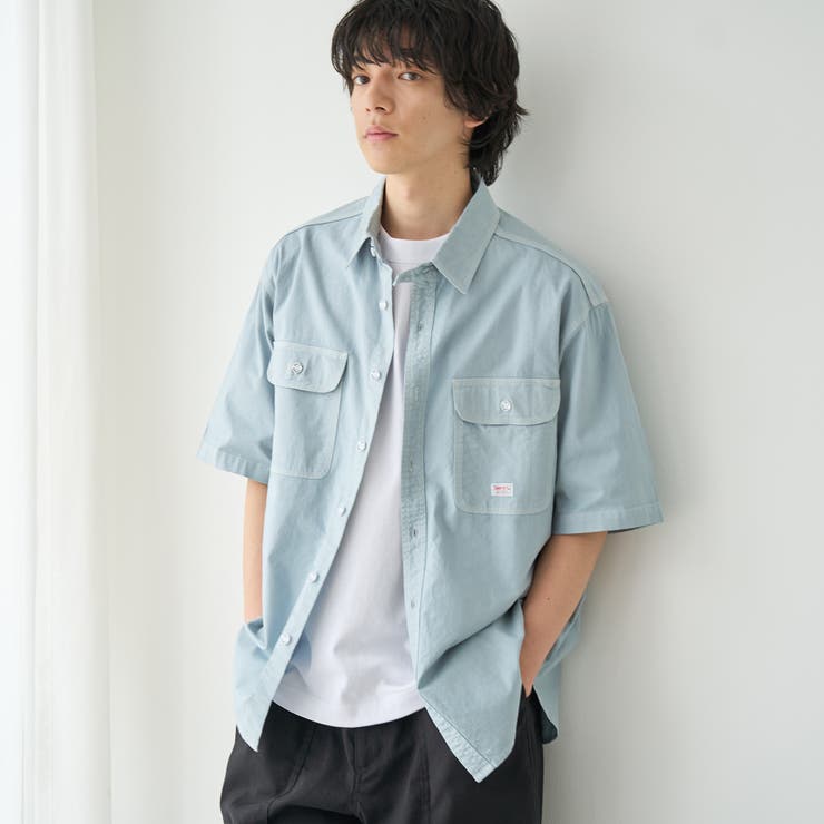 LT.BLUE | SMITH’S（スミス）別注ヴィンテージライクショートスリーブシャツ | coen【men】